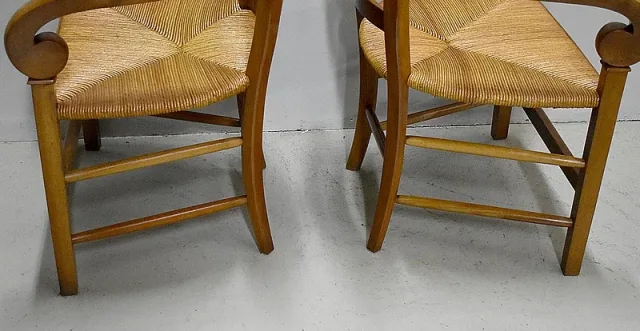 Pair of straw chairs - XIXth