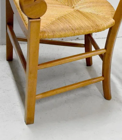 Pair of straw chairs - XIXth