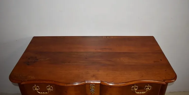 Commode Arbalète Louis XIV en Bois Fruitiers XVIIIe