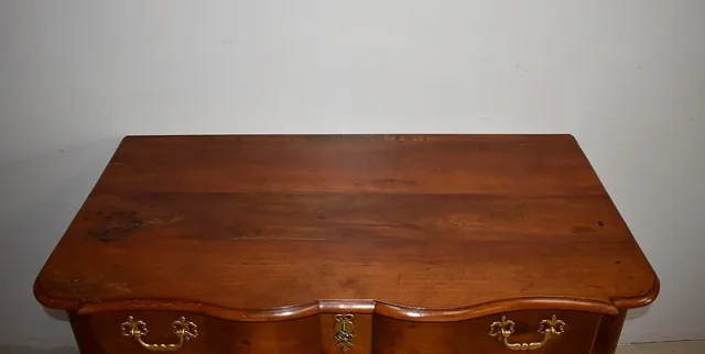 Commode Arbalète Louis XIV en Bois Fruitiers XVIIIe