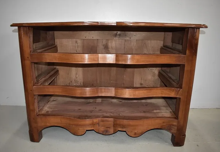 Commode Arbalète Louis XIV en Bois Fruitiers XVIIIe