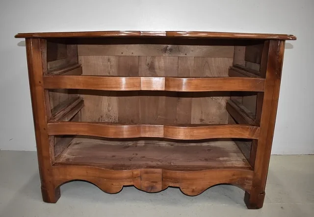 Commode Arbalète Louis XIV en Bois Fruitiers XVIIIe