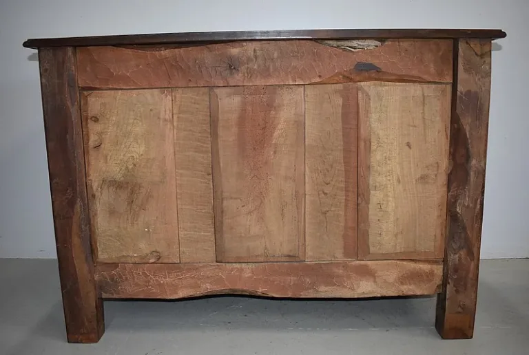 Commode Arbalète Louis XIV en Bois Fruitiers XVIIIe