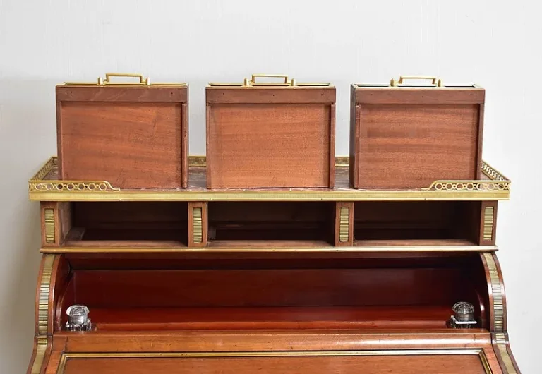 Petit bureau à cylindre et mécanisme – XIXème