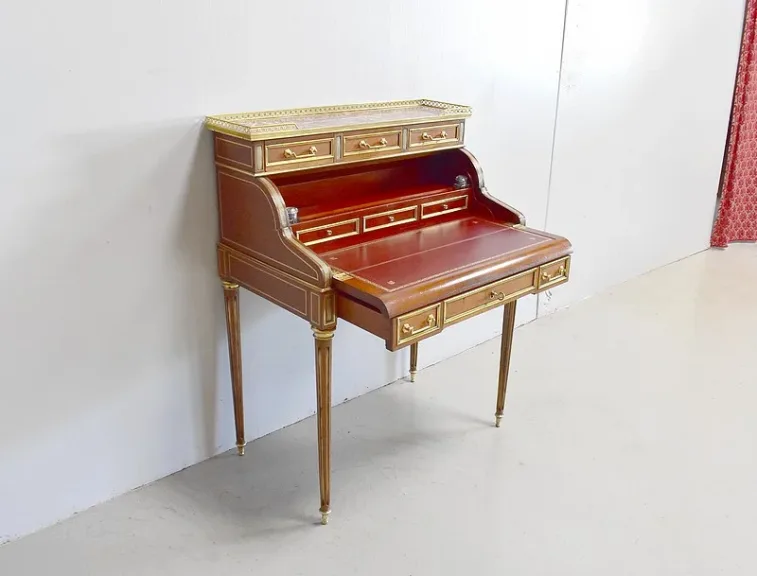 Petit bureau à cylindre et mécanisme – XIXème