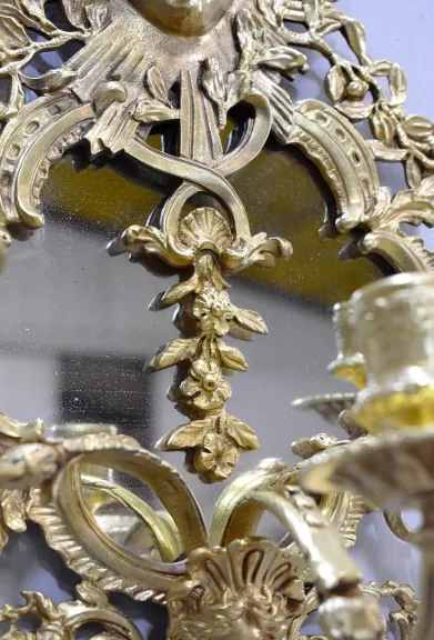 Paire d’appliques Louis XIV en Bronze – XIXème