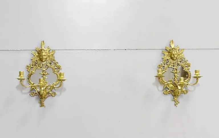 Paire d’appliques Louis XIV en Bronze – XIXème