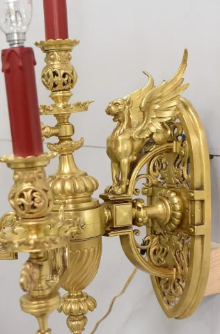 Important pair of bronze sconces - Napoleon III