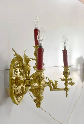 Important pair of bronze sconces - Napoleon III