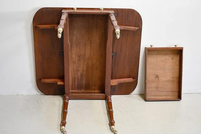Small english Victorian table with shutters - XIXth