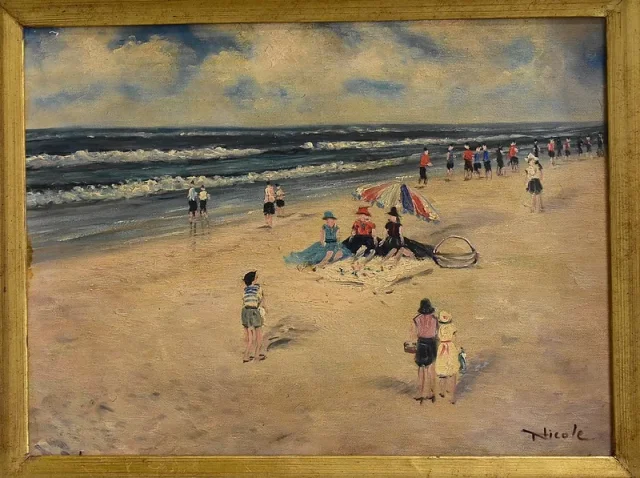 OIL ON CANVAS SIGNED NICOLE