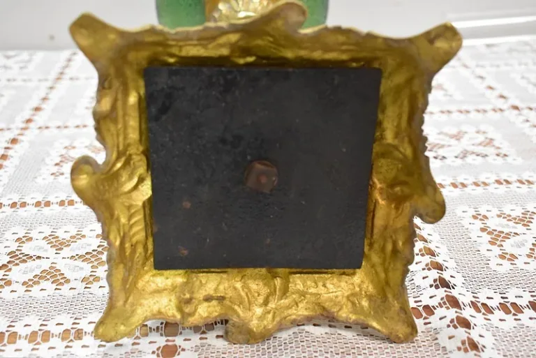High oil lamp in Bronze and Onyx - XXth
