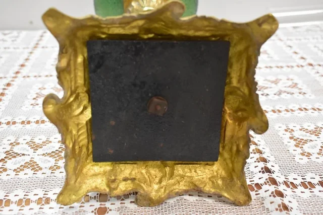 High oil lamp in Bronze and Onyx - XXth