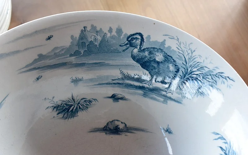 Important table service Earthenware Gien - late nineteenth