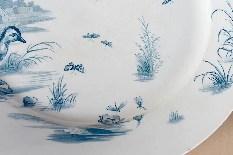 Important table service Earthenware Gien - late nineteenth