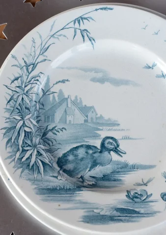 Important table service Earthenware Gien - late nineteenth