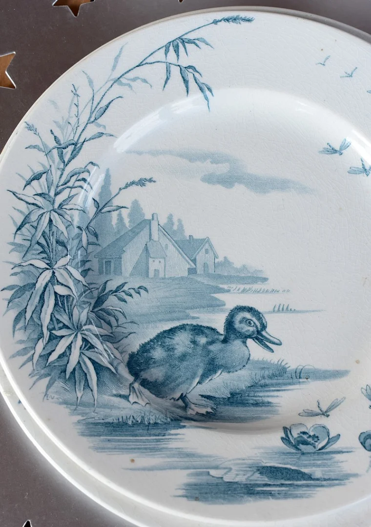 Important table service Earthenware Gien - late nineteenth