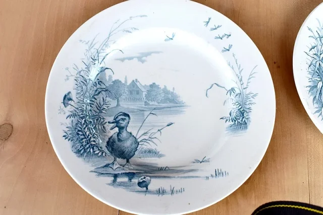 Important table service Earthenware Gien - late nineteenth