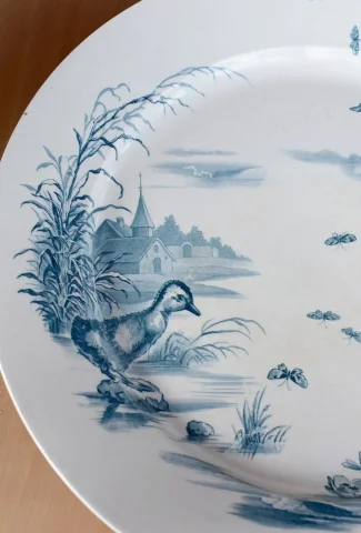 Important table service Earthenware Gien - late nineteenth
