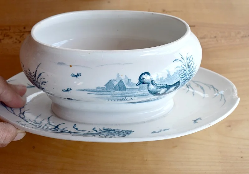Important table service Earthenware Gien - late nineteenth