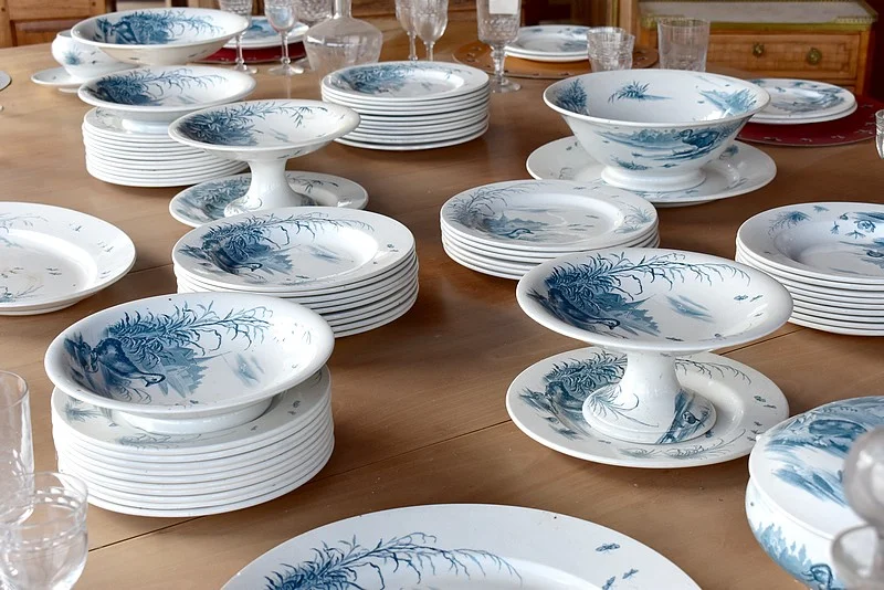 Important table service Earthenware Gien - late nineteenth