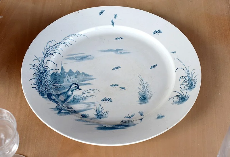 Important table service Earthenware Gien - late nineteenth