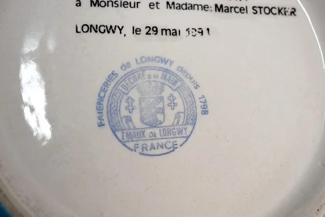 Earthenware dish Longwy - XXth