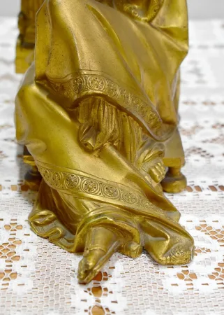 Bronze woman scholar by Gregory - nineteenth