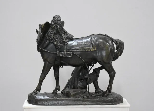 Pendule Marbre et Bronze de Théodore GECHTER – XIXème