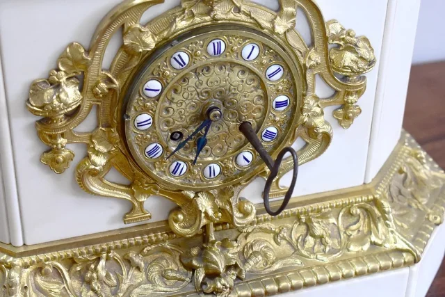 Pendule Marbre et Bronze de Théodore GECHTER – XIXème
