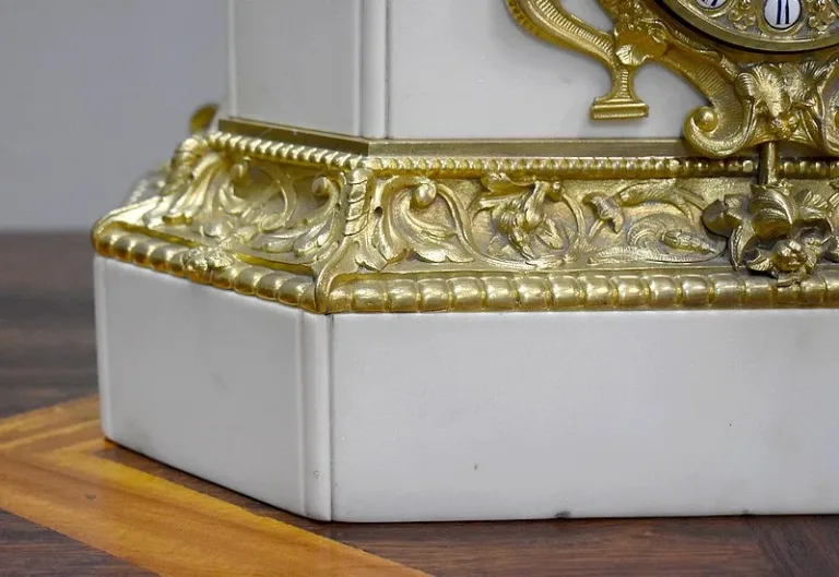 Marble and Bronze clock by Théodore GECHTER - XIXth