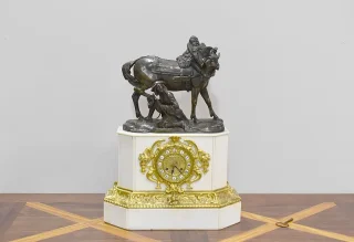 Marble and Bronze clock by Théodore GECHTER - XIXth