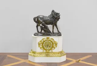 Marble and Bronze clock by Théodore GECHTER - XIXth