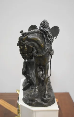 Pendule Marbre et Bronze de Théodore GECHTER – XIXème