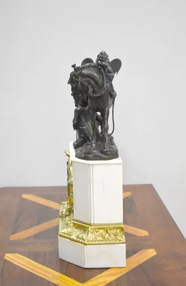 Marble and Bronze clock by Théodore GECHTER - XIXth