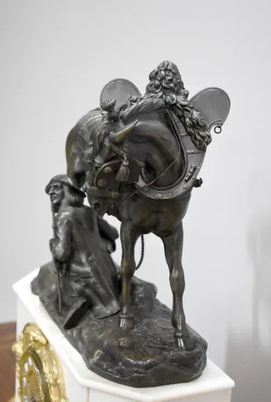 Marble and Bronze clock by Théodore GECHTER - XIXth
