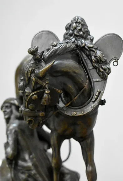 Marble and Bronze clock by Théodore GECHTER - XIXth