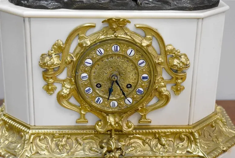 Marble and Bronze clock by Théodore GECHTER - XIXth