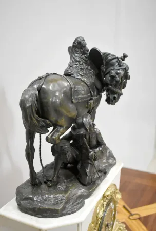 Marble and Bronze clock by Théodore GECHTER - XIXth