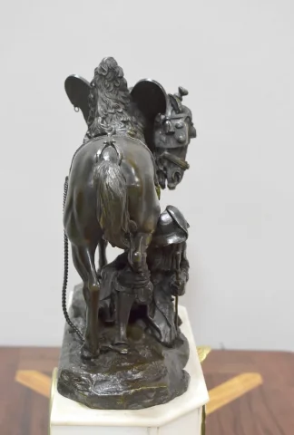Pendule Marbre et Bronze de Théodore GECHTER – XIXème