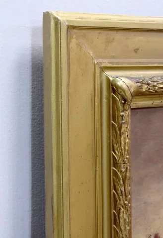 Miroir Trumeau avec Huile sur bois – XXème