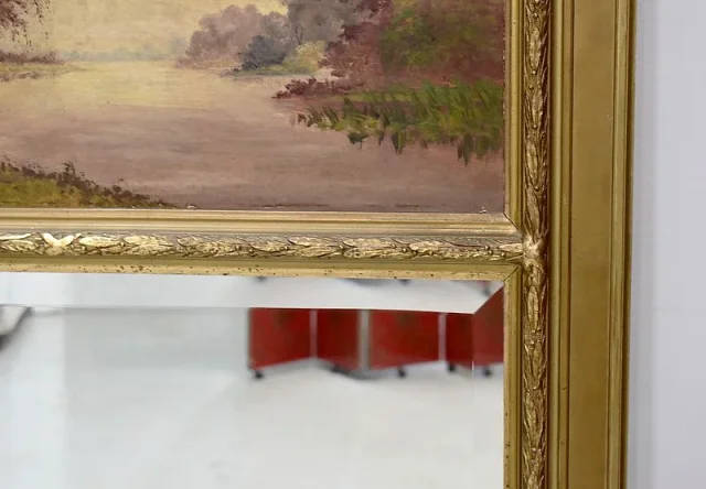 Miroir Trumeau avec Huile sur bois – XXème
