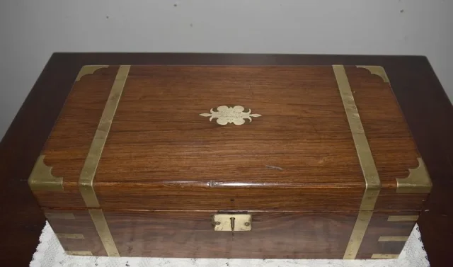 Coffret-Ecritoire de Marine en Palissandre XIXe