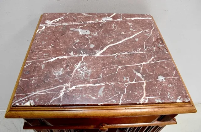 Renaissance sculpted high bedside table - 1900