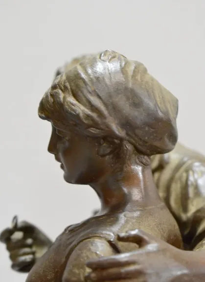 Pendulum with Régule signed Rousseau - XIXth