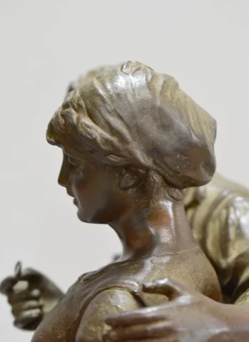 Pendulum with Régule signed Rousseau - XIXth