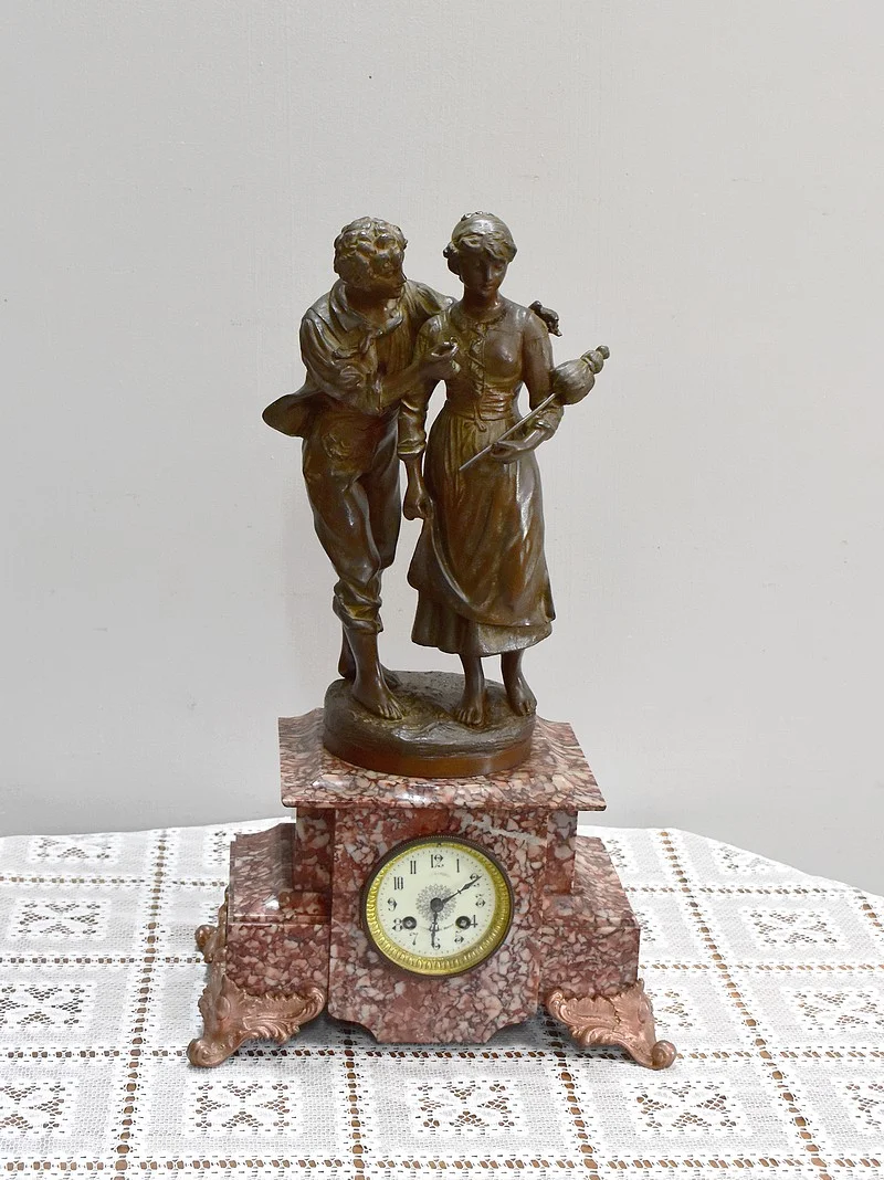Pendulum with Régule signed Rousseau - XIXth