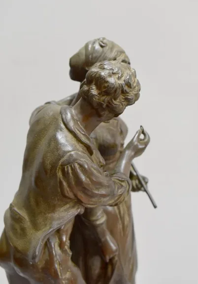 Pendulum with Régule signed Rousseau - XIXth