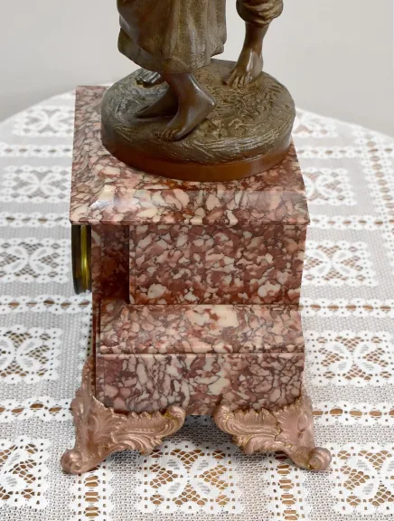 Pendulum with Régule signed Rousseau - XIXth