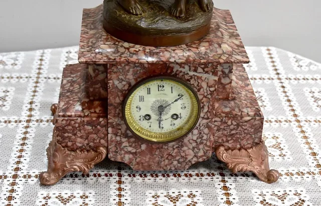Pendulum with Régule signed Rousseau - XIXth